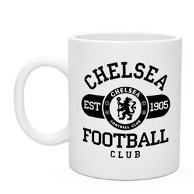 Кружка с принтом Chelsea футбольный клуб в городе Новоалтайск, керамика | объем — 330 мл, диаметр — 80 мм. Принт наносится на бока кружки, можно сделать два разных изображения | Тематика изображения на принте: 1905 | chelsea | chelsea logo | fc | footbal club | лого | логотип | спорт | футбол | футбольный клуб | челси
