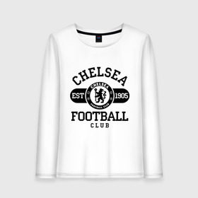 Женский лонгслив хлопок с принтом Chelsea футбольный клуб в городе Новоалтайск, 100% хлопок |  | 1905 | chelsea | chelsea logo | fc | footbal club | лого | логотип | спорт | футбол | футбольный клуб | челси