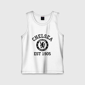 Детская майка хлопок с принтом Chelsea 1905 в городе Новоалтайск,  |  | 1905 | chelsea | chelsea logo | fc | footbal club | лого | логотип | спорт | футбол | футбольный клуб | челси