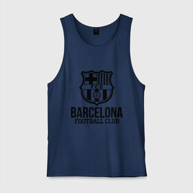Мужская майка хлопок с принтом Barcelona FC в городе Новоалтайск, 100% хлопок |  | barcelona | fc | fc barcelona | footbal club | барселона | лого | логотип | спорт | футбол | футбольный клуб