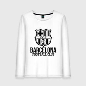 Женский лонгслив хлопок с принтом Barcelona FC в городе Новоалтайск, 100% хлопок |  | barcelona | fc | fc barcelona | footbal club | барселона | лого | логотип | спорт | футбол | футбольный клуб