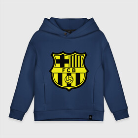 Детское худи Oversize хлопок с принтом Barcelona logo в городе Новоалтайск, френч-терри — 70% хлопок, 30% полиэстер. Мягкий теплый начес внутри —100% хлопок | боковые карманы, эластичные манжеты и нижняя кромка, капюшон на магнитной кнопке | barcelona | fc | fc barcelona | footbal club | барселона | лого | логотип | спорт | футбол | футбольный клуб