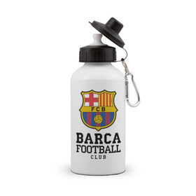 Бутылка спортивная с принтом Barcelona FC в городе Новоалтайск, металл | емкость — 500 мл, в комплекте две пластиковые крышки и карабин для крепления | barcelona | fc | fc barcelona | footbal club | барселона | лого | логотип | спорт | футбол | футбольный клуб