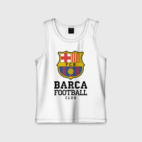 Детская майка хлопок с принтом Barcelona FC в городе Новоалтайск,  |  | barcelona | fc | fc barcelona | footbal club | барселона | лого | логотип | спорт | футбол | футбольный клуб