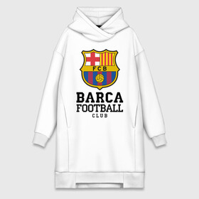 Платье-худи хлопок с принтом Barcelona FC в городе Новоалтайск,  |  | barcelona | fc | fc barcelona | footbal club | барселона | лого | логотип | спорт | футбол | футбольный клуб