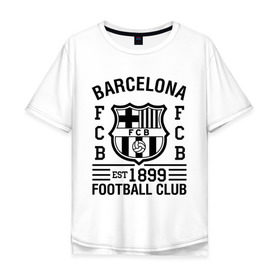 Мужская футболка хлопок Oversize с принтом FC Barcelona в городе Новоалтайск, 100% хлопок | свободный крой, круглый ворот, “спинка” длиннее передней части | barcelona | fc | fc barcelona | footbal club | барселона | лого | логотип | спорт | футбол | футбольный клуб