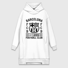 Платье-худи хлопок с принтом FC Barcelona в городе Новоалтайск,  |  | barcelona | fc | fc barcelona | footbal club | барселона | лого | логотип | спорт | футбол | футбольный клуб
