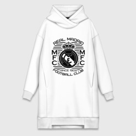 Платье-худи хлопок с принтом Real Madrid в городе Новоалтайск,  |  | 1902 | fc | footbal club | real madrid | лого | логотип | реал мадрид | спорт | футбол | футбольный клуб