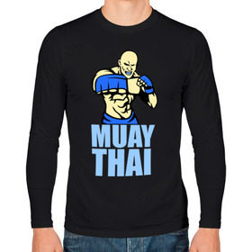Мужской лонгслив хлопок с принтом Muay Thai (Тайский бокс) в городе Новоалтайск, 100% хлопок |  | 