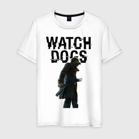 Мужская футболка хлопок с принтом Watch Dogs в городе Новоалтайск, 100% хлопок | прямой крой, круглый вырез горловины, длина до линии бедер, слегка спущенное плечо. | Тематика изображения на принте: 