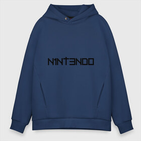 Мужское худи Oversize хлопок с принтом Nintendo в городе Новоалтайск, френч-терри — 70% хлопок, 30% полиэстер. Мягкий теплый начес внутри —100% хлопок | боковые карманы, эластичные манжеты и нижняя кромка, капюшон на магнитной кнопке | Тематика изображения на принте: баста | ноггано
