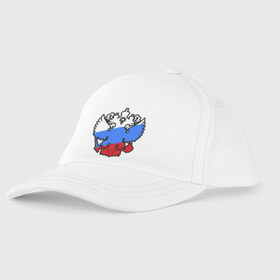 Детская бейсболка с принтом Герб России в городе Новоалтайск, 100% хлопок | классический козырек, металлическая застежка-регулятор размера | Тематика изображения на принте: герб россии | флаг россии