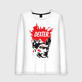 Женский лонгслив хлопок с принтом Сериал Декстер (Dexter) в городе Новоалтайск, 100% хлопок |  | 