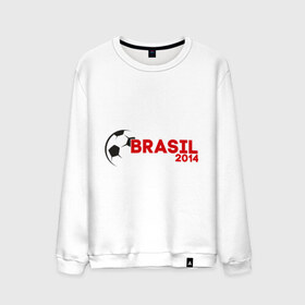 Мужской свитшот хлопок с принтом BRASIL 2014 в городе Новоалтайск, 100% хлопок |  | бразилия