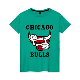 Женская футболка хлопок с принтом Chicago Bulls Swag в городе Новоалтайск, 100% хлопок | прямой крой, круглый вырез горловины, длина до линии бедер, слегка спущенное плечо | Тематика изображения на принте: bulls | chicago | new | swag | буллс | чикаго