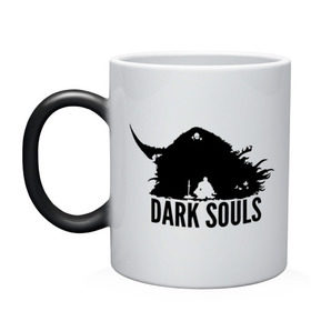 Кружка хамелеон с принтом Dark Souls в городе Новоалтайск, керамика | меняет цвет при нагревании, емкость 330 мл | dark souls | praise the sun | you died | дарк соулс | темные души