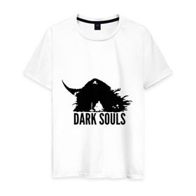 Мужская футболка хлопок с принтом Dark Souls в городе Новоалтайск, 100% хлопок | прямой крой, круглый вырез горловины, длина до линии бедер, слегка спущенное плечо. | dark souls | praise the sun | you died | дарк соулс | темные души