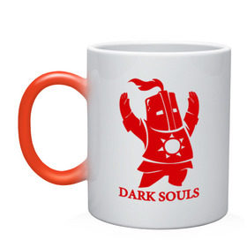 Кружка хамелеон с принтом Dark Souls в городе Новоалтайск, керамика | меняет цвет при нагревании, емкость 330 мл | dark souls