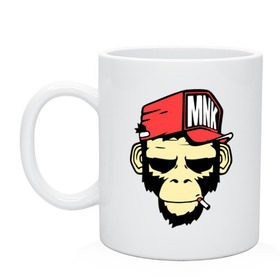 Кружка с принтом Monkey Swag в городе Новоалтайск, керамика | объем — 330 мл, диаметр — 80 мм. Принт наносится на бока кружки, можно сделать два разных изображения | cap | hat | head | mnk | monkey | swag | голова | кепка | мартышка | обезьяна | свэг