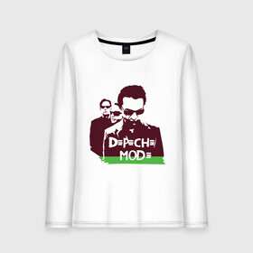 Женский лонгслив хлопок с принтом DM portrait в городе Новоалтайск, 100% хлопок |  | depeche mode | группа | депеш мод | дипи шмот | лица | меломанам | музыка | рок