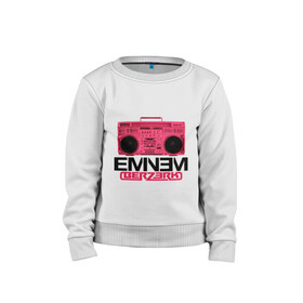 Детский свитшот хлопок с принтом Eminem Berzerk в городе Новоалтайск, 100% хлопок | круглый вырез горловины, эластичные манжеты, пояс и воротник | 