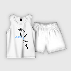 Детская пижама с шортами хлопок с принтом The Beatles break down в городе Новоалтайск,  |  | beatles | break | down | битлз | группа | падение