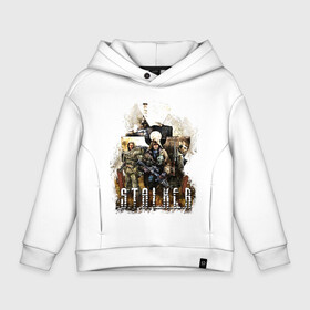 Детское худи Oversize хлопок с принтом S.T.A.L.K.E.R. Legends в городе Новоалтайск, френч-терри — 70% хлопок, 30% полиэстер. Мягкий теплый начес внутри —100% хлопок | боковые карманы, эластичные манжеты и нижняя кромка, капюшон на магнитной кнопке | legend | stalker | зона | игра | легенда | сталкер