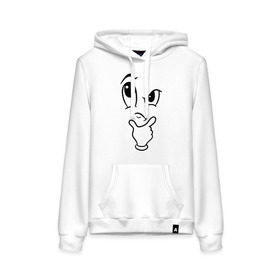 Женская толстовка хлопок с принтом Задумчивый взгляд в городе Новоалтайск, френч-терри, мягкий теплый начес внутри (100% хлопок) | карман-кенгуру, эластичные манжеты и нижняя кромка, капюшон с подкладом и шнурком | взгляд | лицо | недоумевающий | рожица | смайл