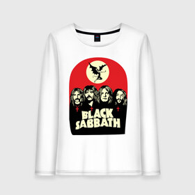 Женский лонгслив хлопок с принтом Black Sabbath в городе Новоалтайск, 100% хлопок |  | black sabbath