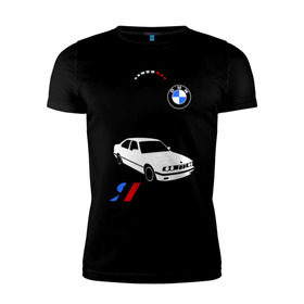 Мужская футболка премиум с принтом Тазы не валят bmw e34 в городе Новоалтайск, 92% хлопок, 8% лайкра | приталенный силуэт, круглый вырез ворота, длина до линии бедра, короткий рукав | bmw | бмв | валит | проверял | таз