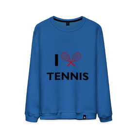 Мужской свитшот хлопок с принтом I Love Tennis в городе Новоалтайск, 100% хлопок |  | Тематика изображения на принте: ракетка | тенис | теннис | теннисист
