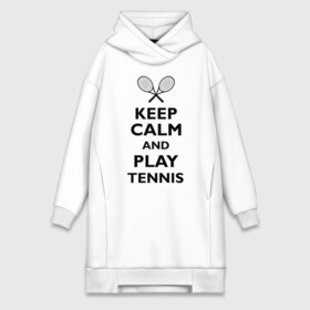 Платье-худи хлопок с принтом Play tennis в городе Новоалтайск,  |  | ракетка | тенис | теннис | теннисист