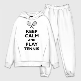 Мужской костюм хлопок OVERSIZE с принтом Play tennis в городе Новоалтайск,  |  | ракетка | тенис | теннис | теннисист