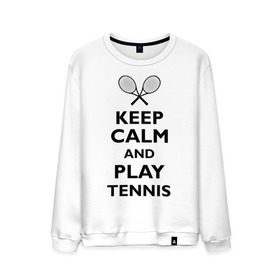 Мужской свитшот хлопок с принтом Play tennis в городе Новоалтайск, 100% хлопок |  | Тематика изображения на принте: ракетка | тенис | теннис | теннисист