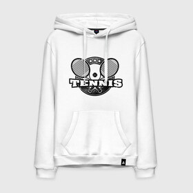 Мужская толстовка хлопок с принтом Tennis в городе Новоалтайск, френч-терри, мягкий теплый начес внутри (100% хлопок) | карман-кенгуру, эластичные манжеты и нижняя кромка, капюшон с подкладом и шнурком | Тематика изображения на принте: ракетка | тенис | теннис | теннисист