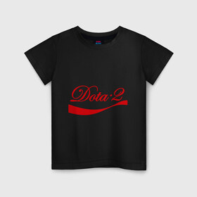 Детская футболка хлопок с принтом Dota 2 Coca cola в городе Новоалтайск, 100% хлопок | круглый вырез горловины, полуприлегающий силуэт, длина до линии бедер | coca | cola | dota | дота | кола