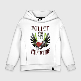 Детское худи Oversize хлопок с принтом Bullet for my Valentine в городе Новоалтайск, френч-терри — 70% хлопок, 30% полиэстер. Мягкий теплый начес внутри —100% хлопок | боковые карманы, эластичные манжеты и нижняя кромка, капюшон на магнитной кнопке | bullet | for | metal | music | my | valentine