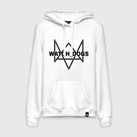 Женская толстовка хлопок с принтом Watch_Dogs в городе Новоалтайск, френч-терри, мягкий теплый начес внутри (100% хлопок) | карман-кенгуру, эластичные манжеты и нижняя кромка, капюшон с подкладом и шнурком | watch dogs