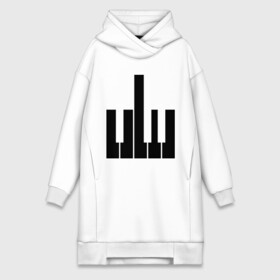 Платье-худи хлопок с принтом Fuck your music в городе Новоалтайск,  |  | your | вашу | клавиши | музыка | пианино | твою