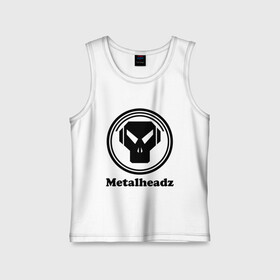 Детская майка хлопок с принтом Metalheadz в городе Новоалтайск,  |  | Тематика изображения на принте: metalheadz | music | лого | металл | металхэдз | музыка