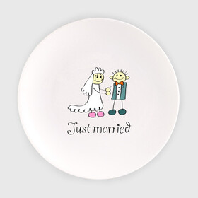 Тарелка с принтом Just married в городе Новоалтайск, фарфор | диаметр - 210 мм
диаметр для нанесения принта - 120 мм | just | married | жених | молодожены | невеста | свадьба