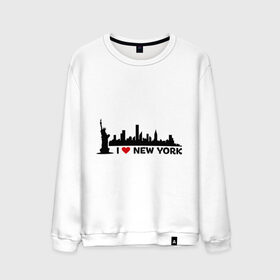 Мужской свитшот хлопок с принтом I love NY (панорама) в городе Новоалтайск, 100% хлопок |  | Тематика изображения на принте: i | love | new | york | город | йорк | люблю | нью | панорама | свобода | статуя | я