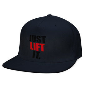 Кепка снепбек с прямым козырьком с принтом Just lift it (Просто подними ее) в городе Новоалтайск, хлопок 100% |  | it | just | lift | подними | просто