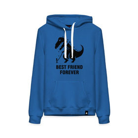 Женская толстовка хлопок с принтом Годзилла Best friend в городе Новоалтайск, френч-терри, мягкий теплый начес внутри (100% хлопок) | карман-кенгуру, эластичные манжеты и нижняя кромка, капюшон с подкладом и шнурком | годзилла | динозавр | друг | лучший | навек | навсегда | тираннозавр