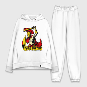 Женский костюм хлопок Oversize с принтом Это Спартааа в городе Новоалтайск,  |  | спарта