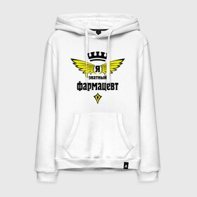 Мужская толстовка хлопок с принтом Знатный фармацевт в городе Новоалтайск, френч-терри, мягкий теплый начес внутри (100% хлопок) | карман-кенгуру, эластичные манжеты и нижняя кромка, капюшон с подкладом и шнурком | 