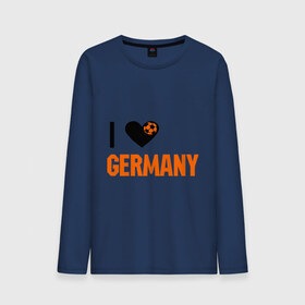 Мужской лонгслив хлопок с принтом I love Germany в городе Новоалтайск, 100% хлопок |  | deutsch | football | germany | heart | love | германия | люблю | мяч | сердце | футбол