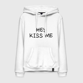Мужская толстовка хлопок с принтом Hey kiss me в городе Новоалтайск, френч-терри, мягкий теплый начес внутри (100% хлопок) | карман-кенгуру, эластичные манжеты и нижняя кромка, капюшон с подкладом и шнурком | hey | kiss | love | me | девушка | любовь | меня | пара | парень | поцелуй | романтика | ты | эй