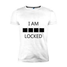 Мужская футболка премиум с принтом I AM ``SHER`` LOCKED в городе Новоалтайск, 92% хлопок, 8% лайкра | приталенный силуэт, круглый вырез ворота, длина до линии бедра, короткий рукав | 