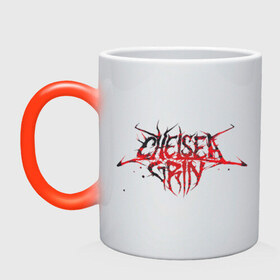 Кружка хамелеон с принтом Chelsea Grin в городе Новоалтайск, керамика | меняет цвет при нагревании, емкость 330 мл | Тематика изображения на принте: chelsea | grin | metal | music | грин | метал | музыка | челси
